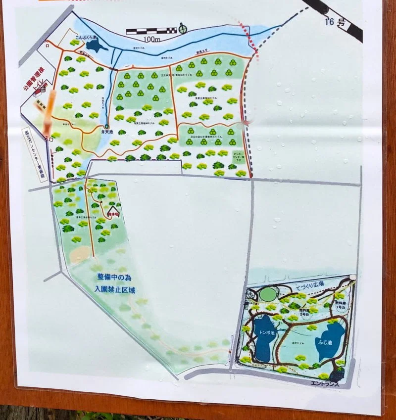 こんぶくろ池自然博物公園の地図