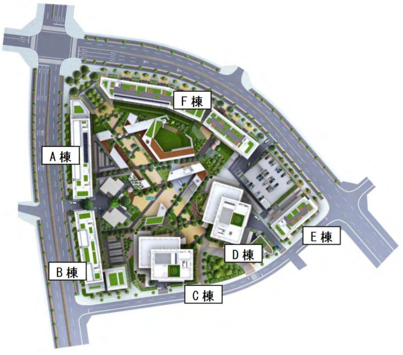 パークシティ柏の葉キャンパス二番街 敷地配置図