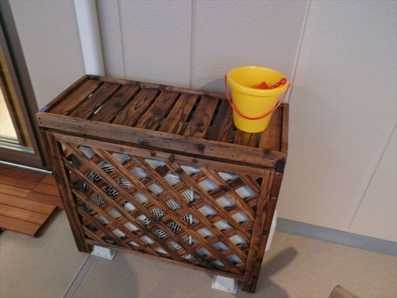 バルコニーの室外機 モデルルーム