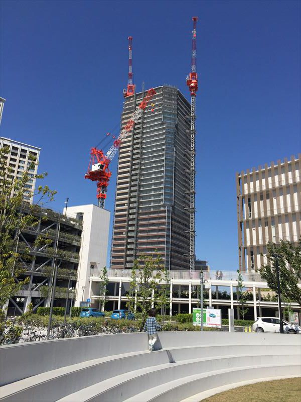 ゲートタワー建設中　パークシティ柏の葉キャンパス ザ・ゲートタワー