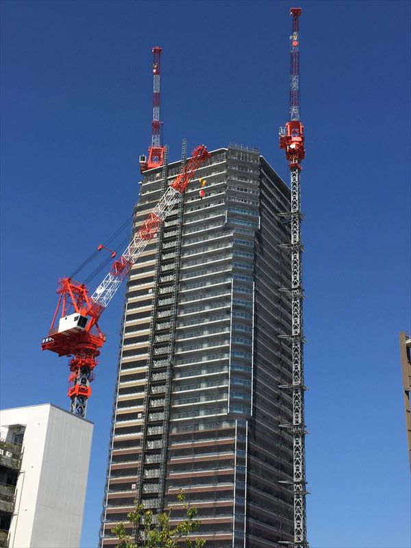 ゲートタワー建設中　パークシティ柏の葉キャンパス ザ・ゲートタワー