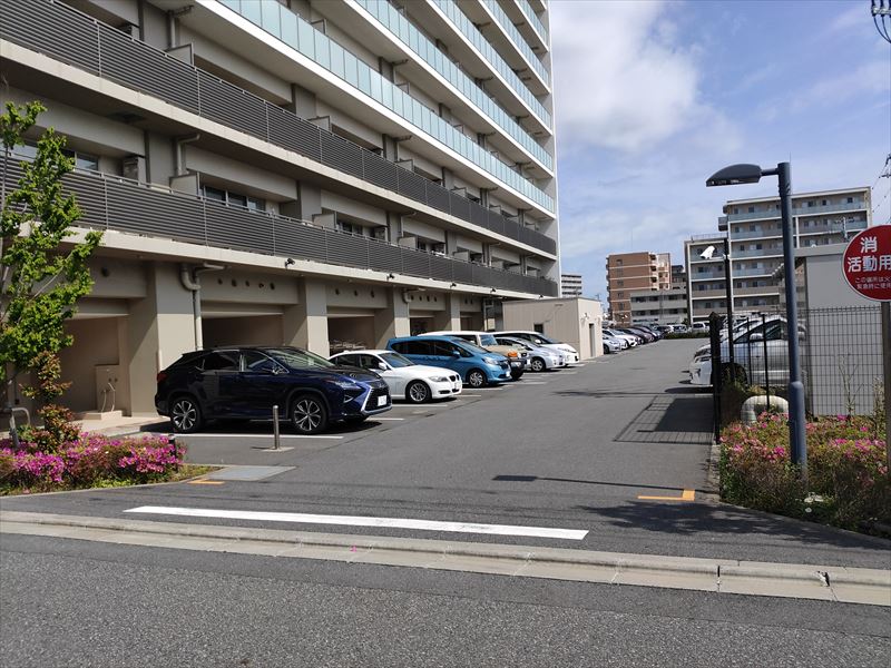 南側駐車場入り口 パークシティ柏の葉キャンパス ブライトサイト