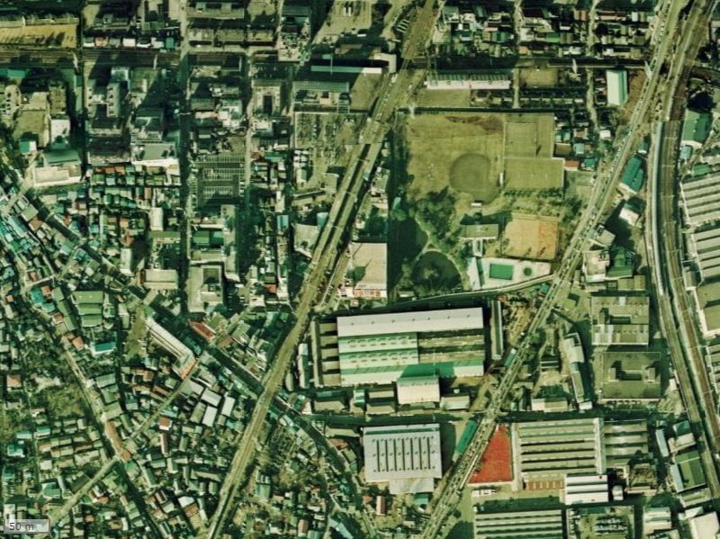 【1974～1978年度撮影】昔のパークシティ武蔵小杉の場所・周辺環境