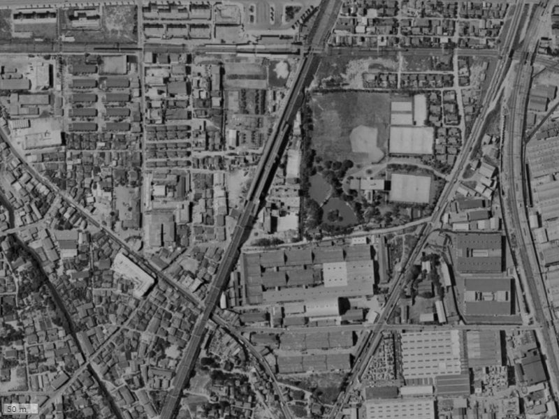 【1961～1969年度撮影】昔のパークシティ武蔵小杉の場所・周辺環境