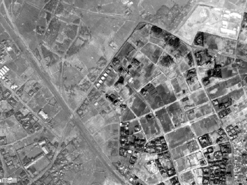 【1945～1950年度撮影】昔のエクセレントシティ千葉弁天の場所・周辺環境