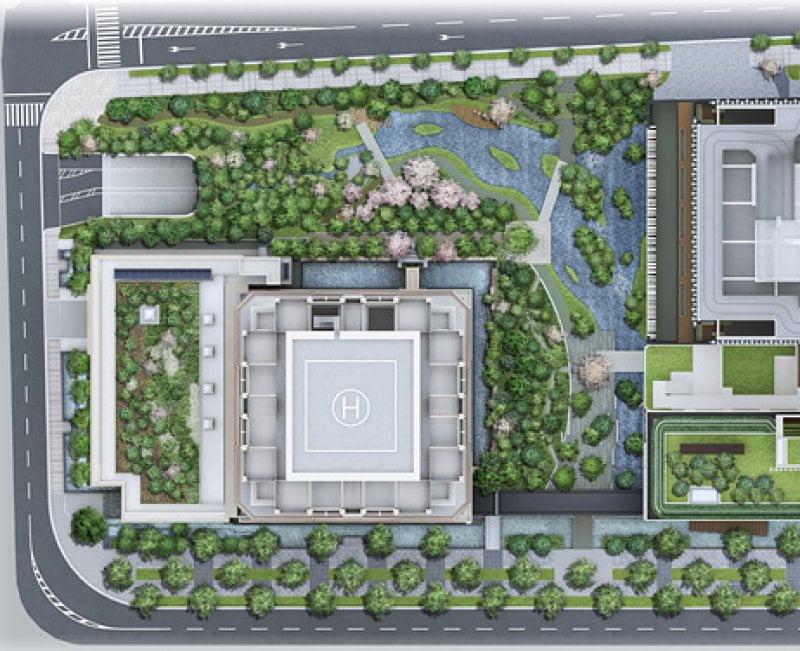 グランフロント大阪オーナーズタワーの敷地配置図