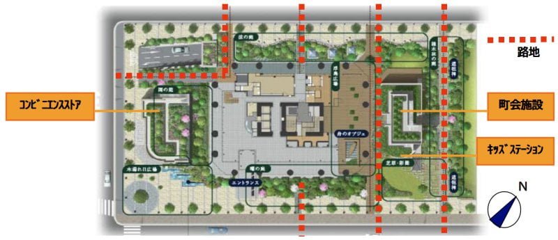ライオンズタワー月島の敷地配置図