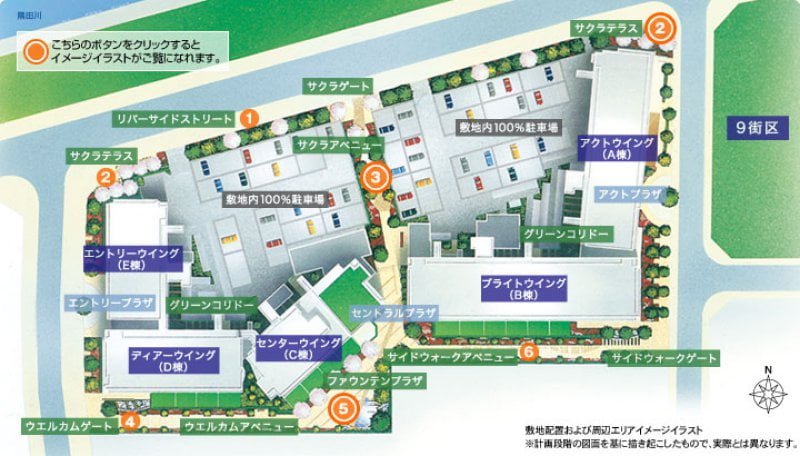 東京フロンティアシティ アーバンフォートの敷地配置図