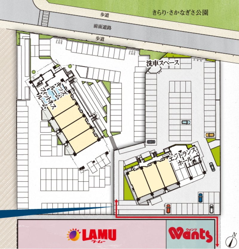ヴェルディ坂ベイテラスの配置図