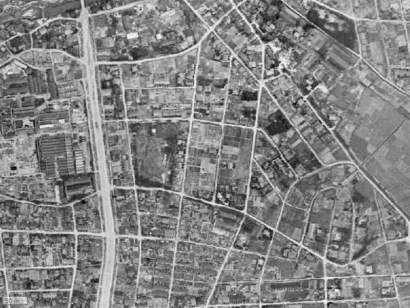 【1945～1950年度撮影】昔のグランドメゾン駈上ヒルズの場所・周辺環境