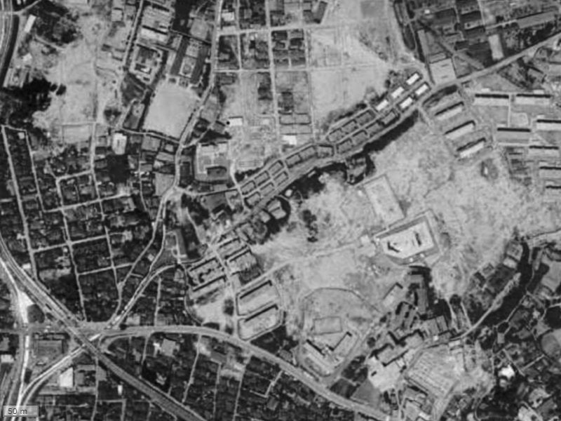 【1961～1969年度撮影】昔の豊津パークハイツの場所・周辺環境