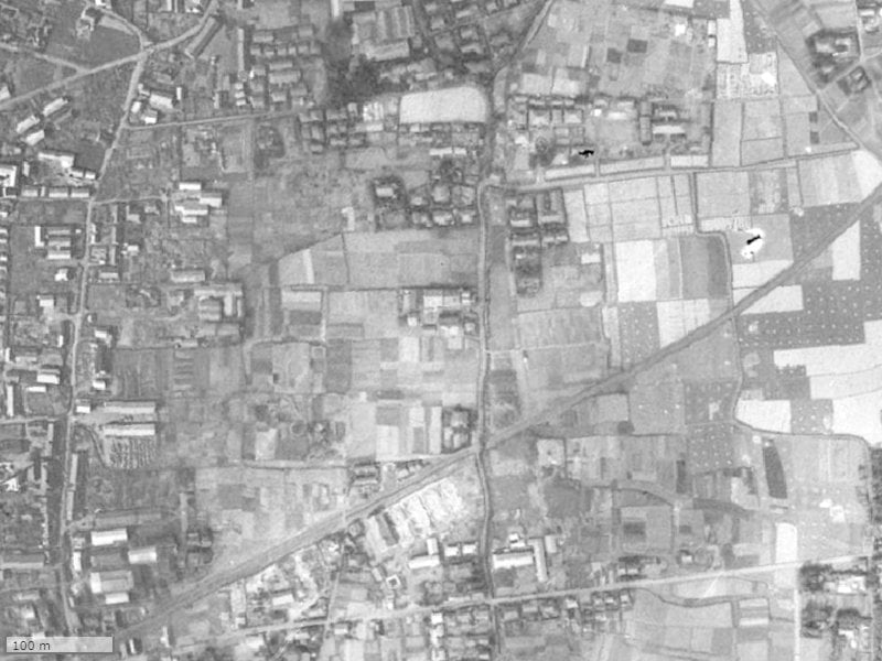 【1945～1950年度撮影】昔のフローレンス九品寺グランドアークの場所・周辺環境