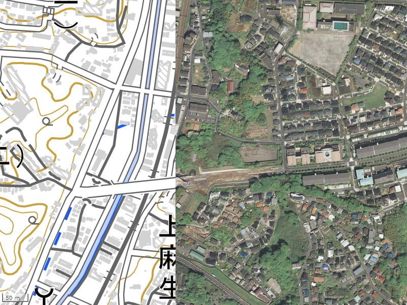 【2009年度撮影】昔のザ・パークハウス上麻生の場所・周辺環境