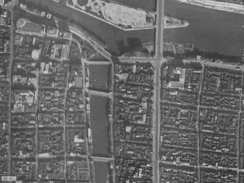 【1936～1942年度撮影】昔のファインフラッツ北浜の場所・周辺環境