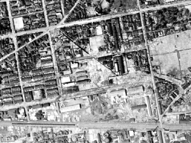 【1945~1950年度撮影】昔のエスポアシティ札幌の場所・周辺環境