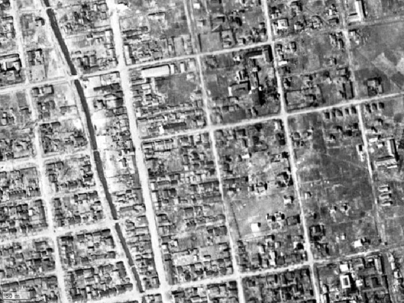【1945～1950年度撮影】昔のクリーンリバー北14条イーストシティの場所・周辺環境