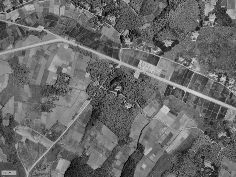 【1961～1969年度撮影】昔のモア・クレスト鷺沼ヒルズの場所・周辺環境