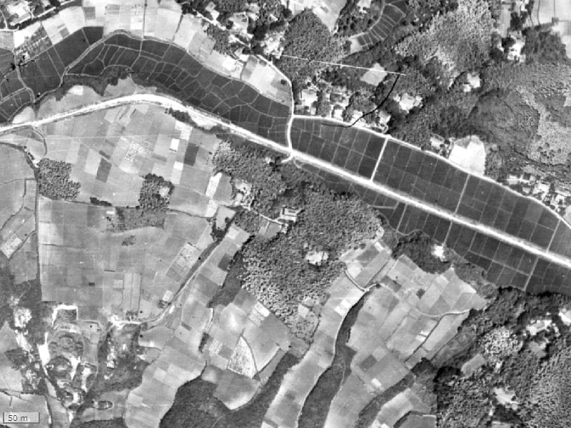 【1945～1950年度撮影】昔のモア・クレスト鷺沼ヒルズの場所・周辺環境