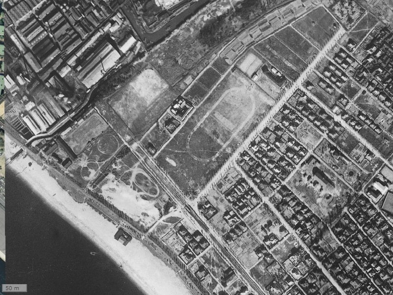 【1936～1942年度撮影】昔のルネヒューマンズガーデンパラディオの場所・周辺環境