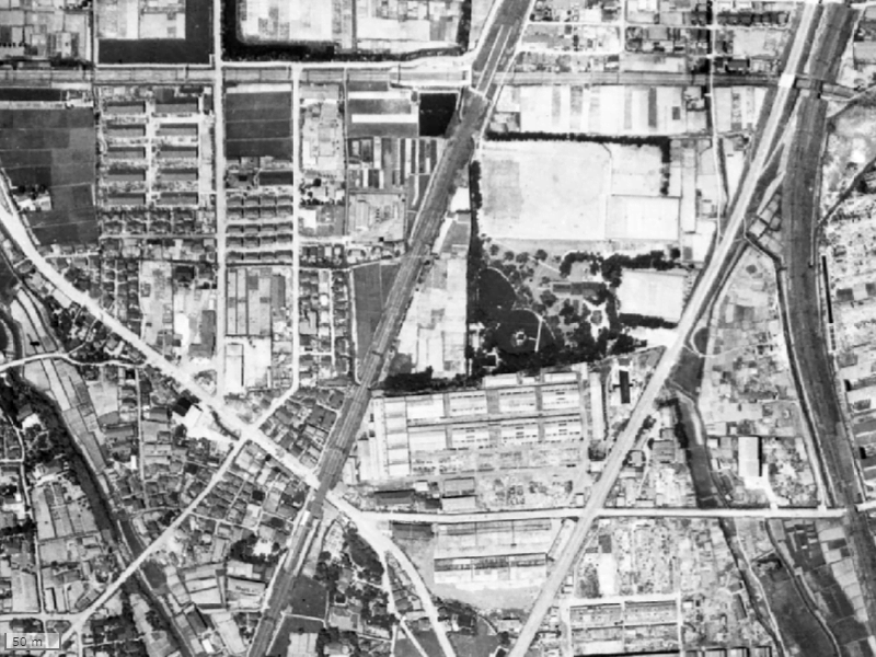 【1945～1950年度撮影】昔のパークシティ武蔵小杉の場所・周辺環境