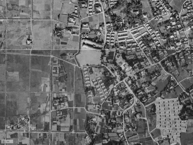 【1961～1969年度撮影】昔のサンクレイドル竹ノ塚2の場所・周辺環境