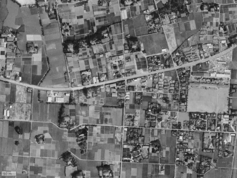 【1961～1969年度撮影】昔のバンベール草加氷川町の場所・周辺環境