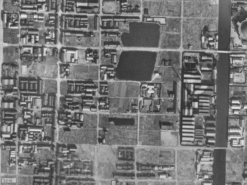 【1936～1942年度撮影】昔のグランメイツ関目の場所・周辺環境