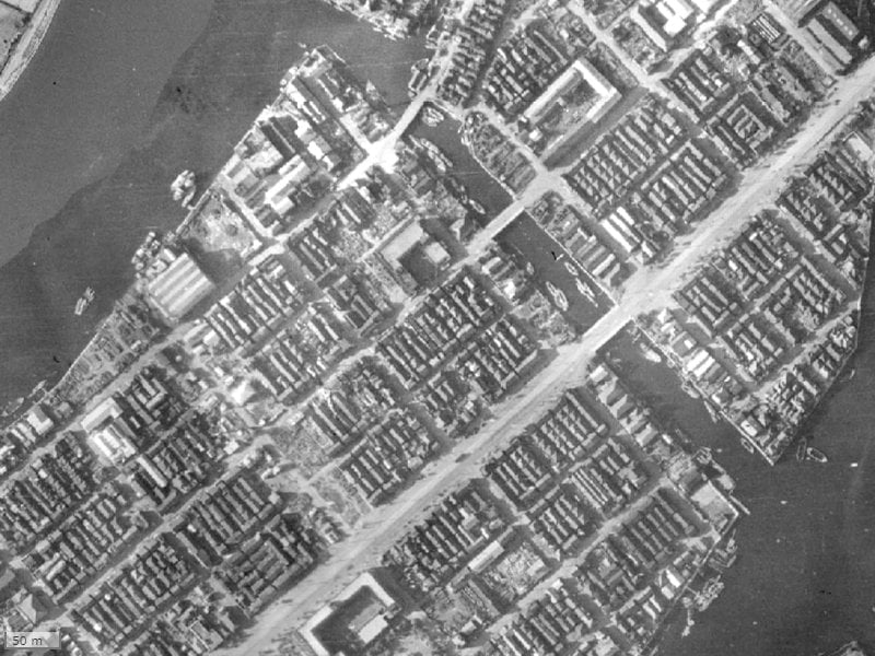 【1945～1950年度撮影】昔のアイ・マークタワーの場所・周辺環境