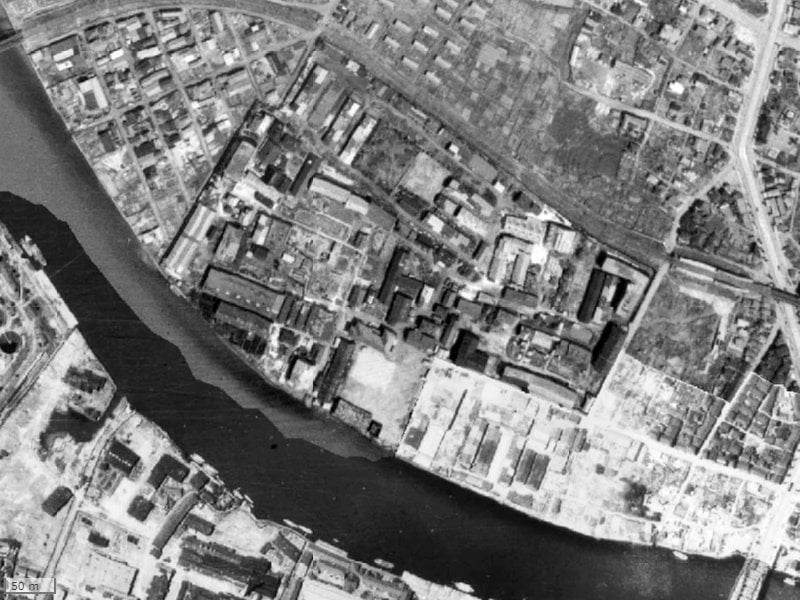 【1945～1950年度撮影】昔のオーベルグランディオ千住大橋エアーズの場所・周辺環境