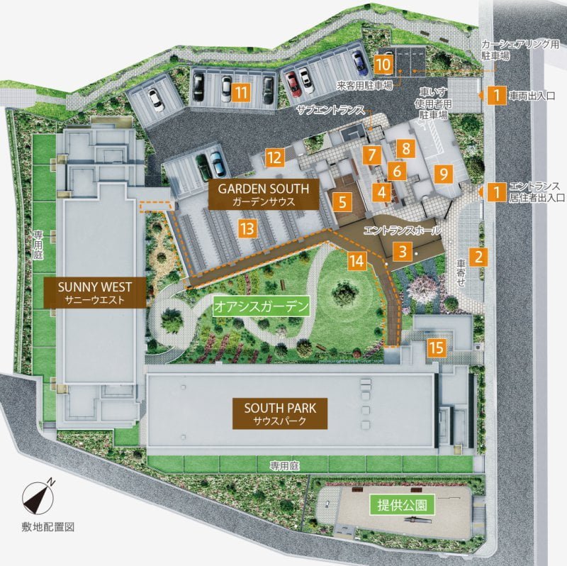 プライム新杉田の敷地配置図