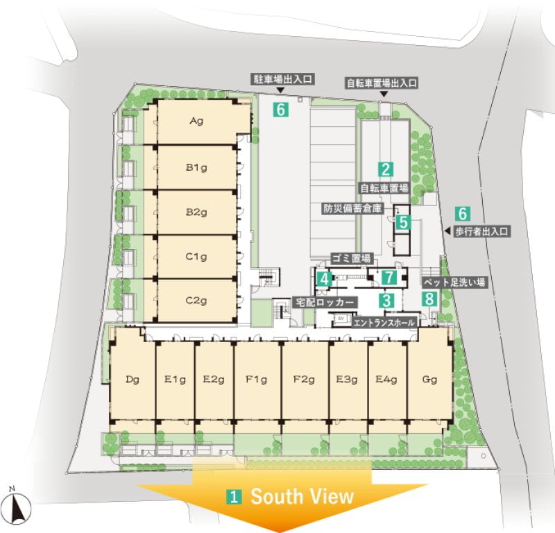 エクセレントシティ船橋ロイヤルヒルの敷地配置図