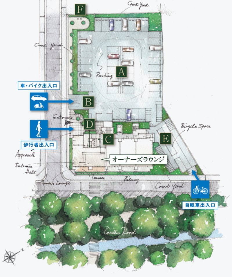 メイツ御幣島グリーンプロムナードの敷地配置図