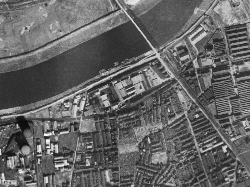 【1936~1942年度撮影】昔のシティテラス神崎川駅前の場所・周辺環境