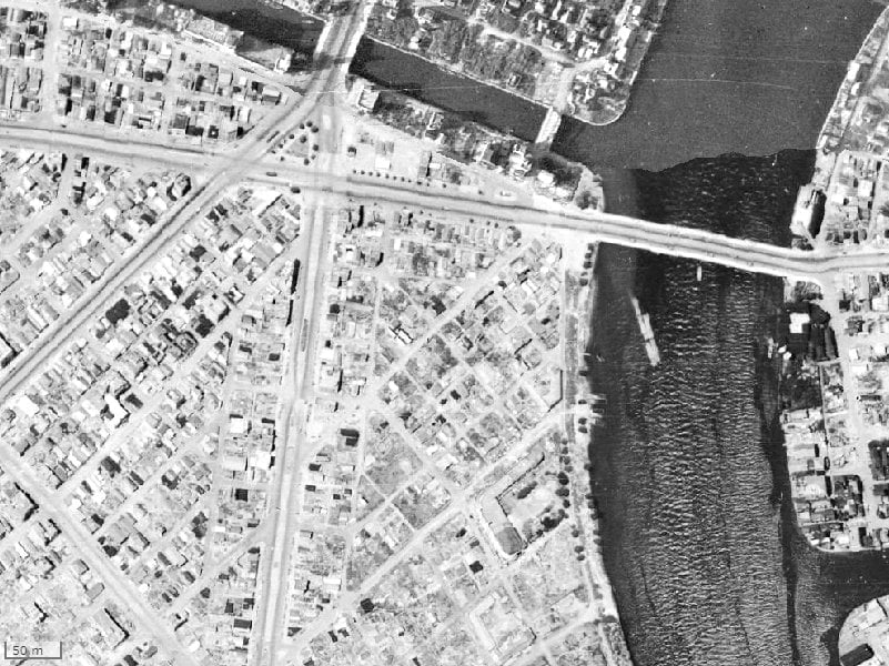 【1945～1950年度撮影】昔のグリーンパーク東日本橋リバーテラスの場所・周辺環境