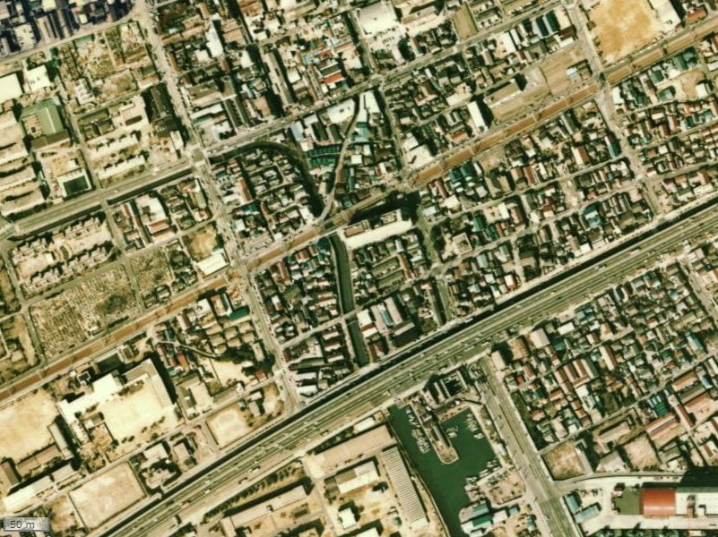 【1974~1978年度撮影】昔のラシーヌ深江の場所・周辺環境