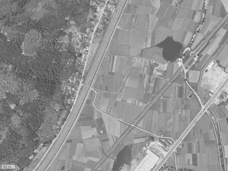 【1961～1969年度撮影】昔のエスリード高槻上牧の場所・周辺環境