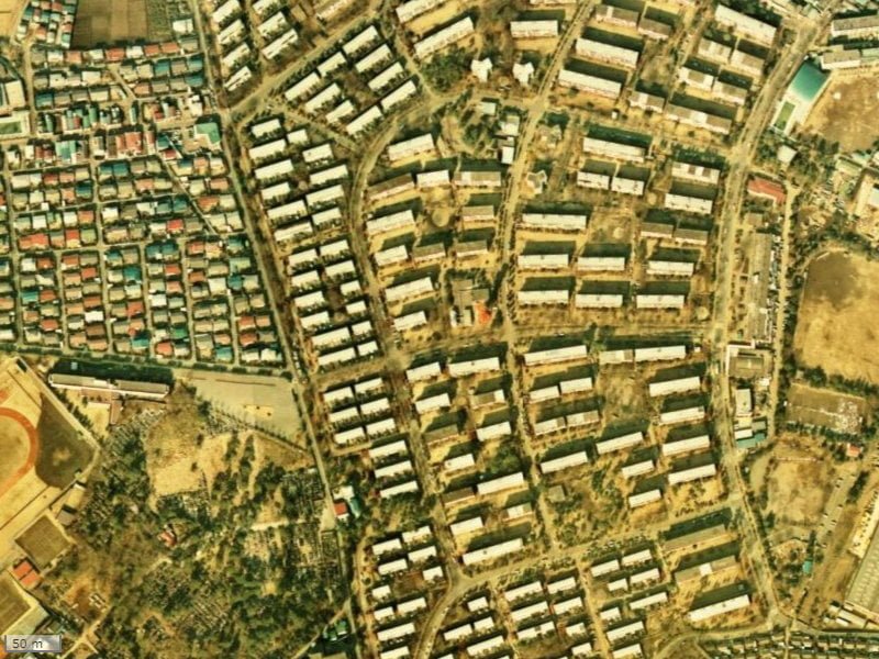 【1974～1978年度撮影】昔のひばりが丘フィールズけやき通りの場所・周辺環境