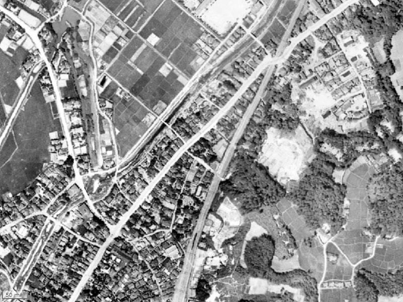 【1945～1950年度撮影】昔のパークホームズ松戸グランフォレストの場所・周辺環境