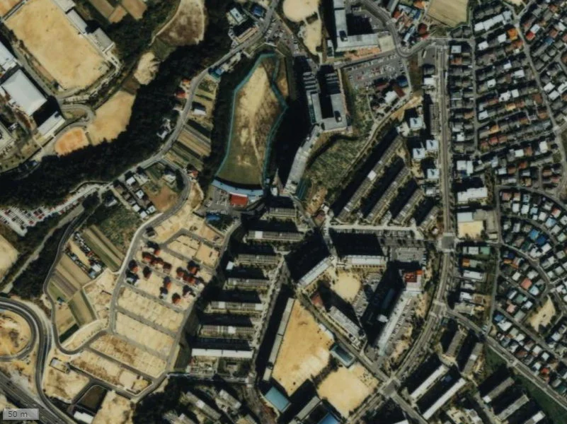 【1984~1986年度撮影】昔の神陵台西住宅の場所・周辺環境