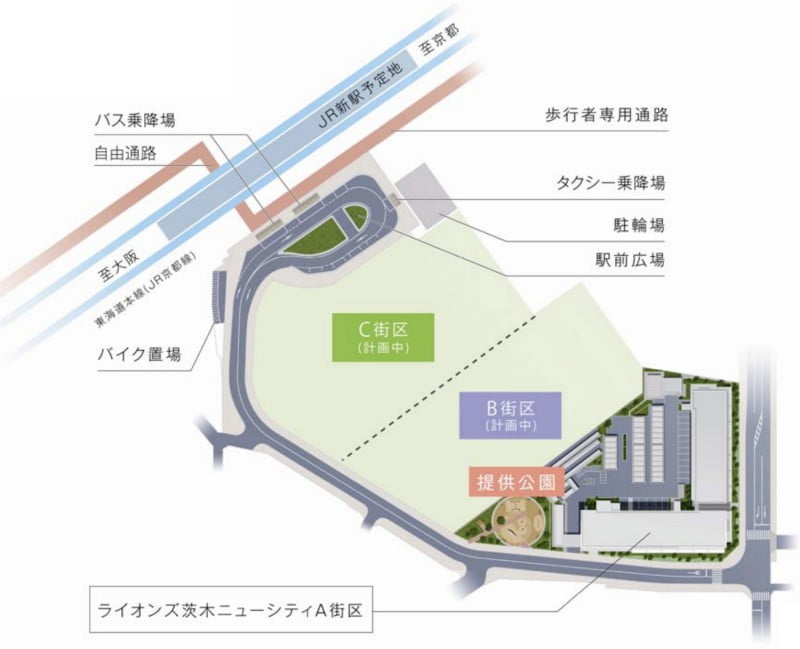 ライオンズ茨木ニューシティの配置図