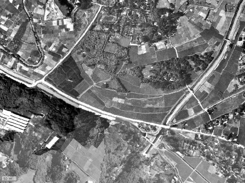 【1945～1950年度撮影】昔の溝の口ガーデンアクアスの場所・周辺環境
