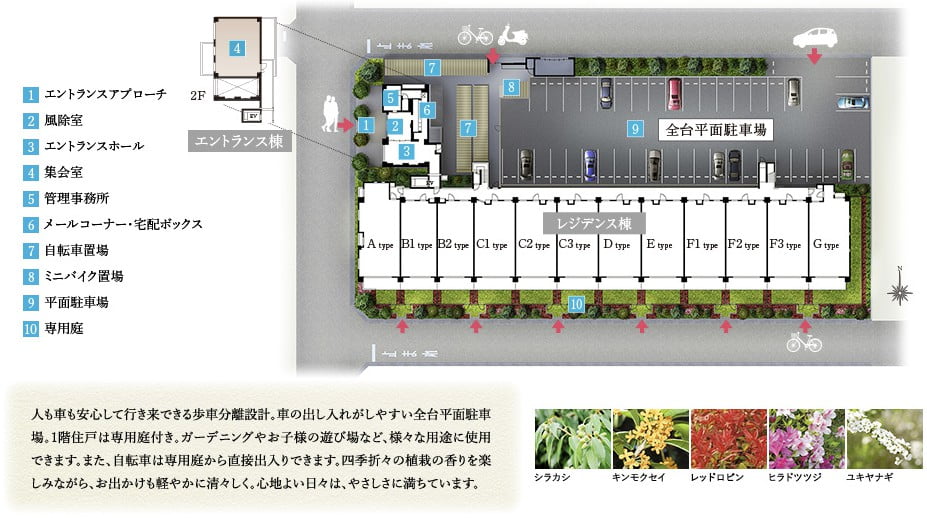 リビオ塚口の敷地配置図