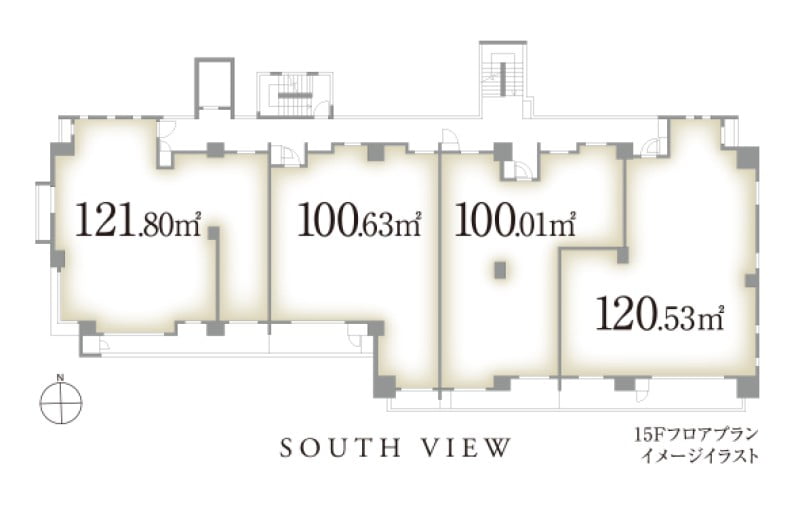 ブランシエラ和歌山の住戸配置図（15階）