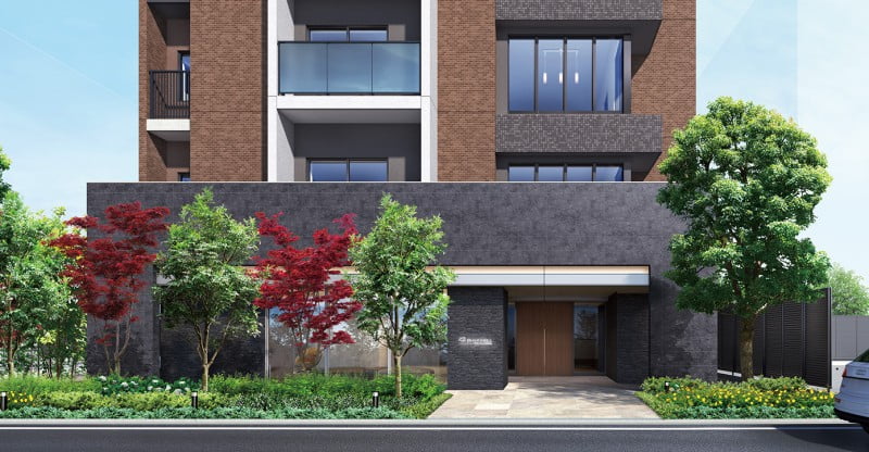 ブランシエラ和歌山のエントランスアプローチCG