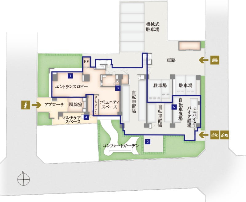 ブランシエラ和歌山の敷地配置図
