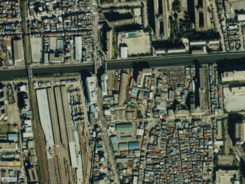 【1987~1990年度撮影】昔のバウス西大島の場所・周辺環境