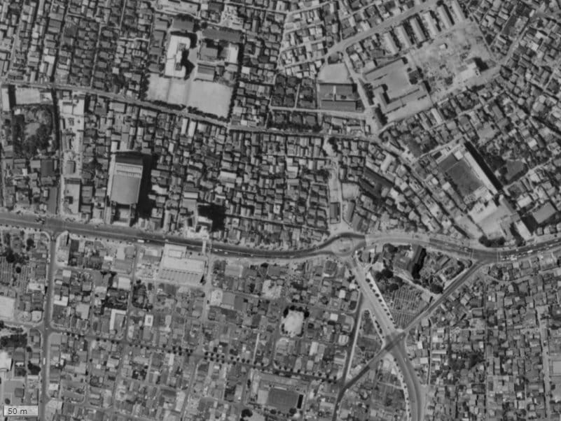 【1961~1969年度撮影】昔の富久クロスグリーンレジデンスの場所・周辺環境