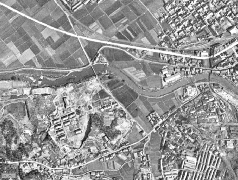 【1945～1950年度撮影】昔のアンピール空港駅前の場所・周辺環境