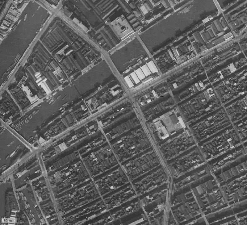 【1936~1942年度撮影】昔のライオンズマンション江戸堀の場所・周辺環境