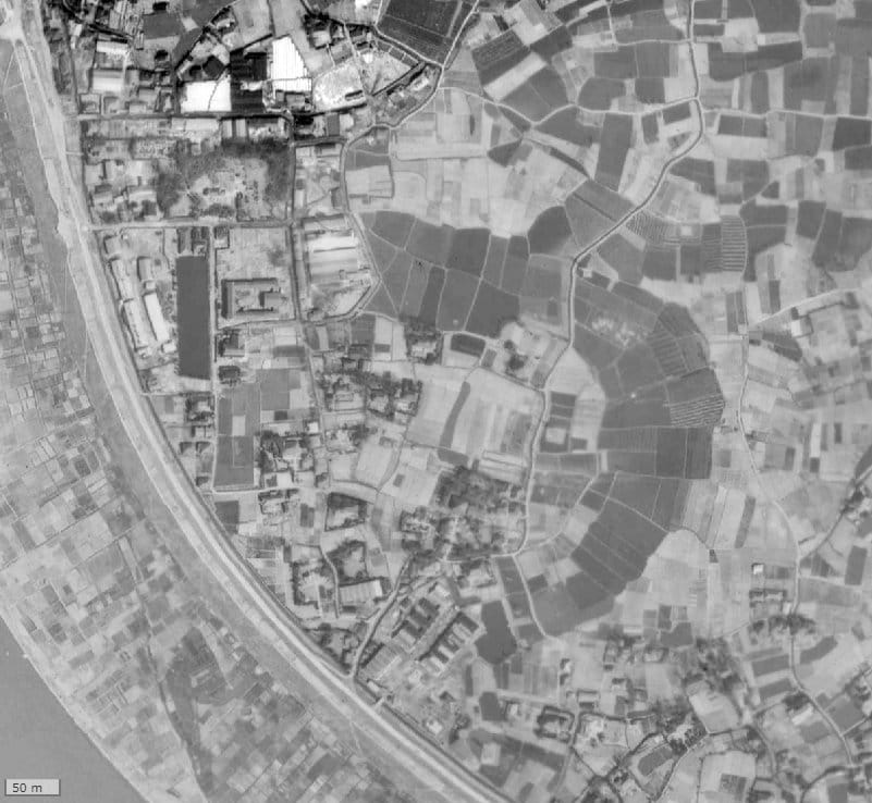 【1945～1950年度撮影】昔のアーデル扇大橋の場所・周辺環境